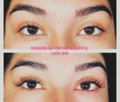 Mascara look set.