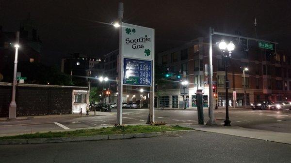 Formerly known as West Broadway Gulf, now named Southie Gas.