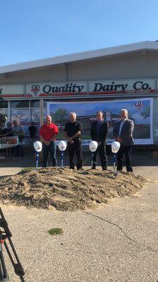 Groundbreaking with free cider& Donuts