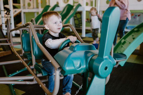 Take flight on our airplane teeter totter