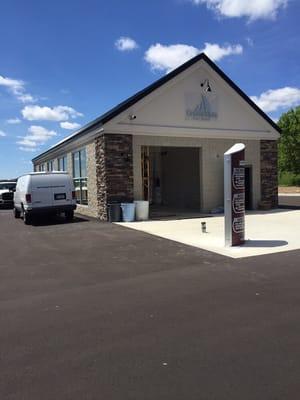 a view of the outside of the newly constructed carwash