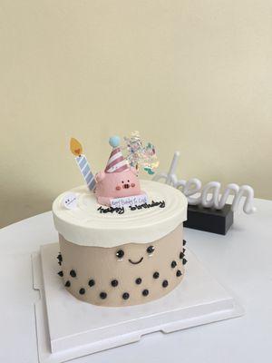 Bubble tea cake