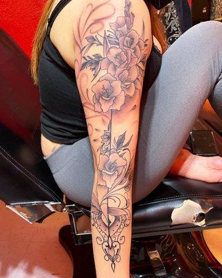 Custom Floral arm sleeve