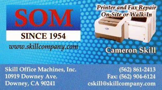 Skill Office Machines provides professional onsite service throughout the Los Angeles and Orange County communities. You can be