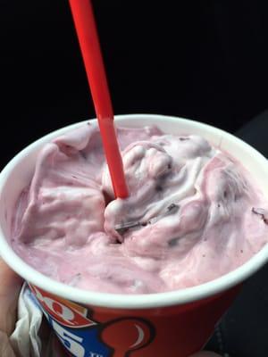 Chocolate cherry blizzard!