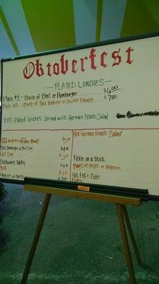 The food menu