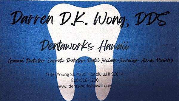 Dr. Darren Wong's Business Card