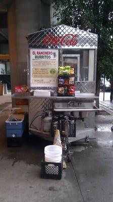 Food stand at Walnut Creek BART.