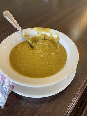 Spit Pea soup served at Somerby lunch