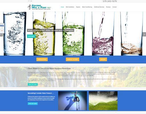 Pocono Well and Pump website redesign, Stroudsburg, PA