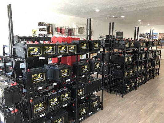 Our stock of Cell Energy Automotive batteries