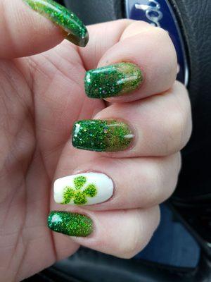 My St. Patrick's Day nails!!!