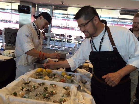 Chef Dan Huynh and chef Yu Kin Lin of The Sea by Alexander's Steakhouse