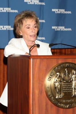 Judge Judy Sheindlin at NYLS.