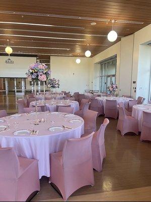 Tables inside the hall