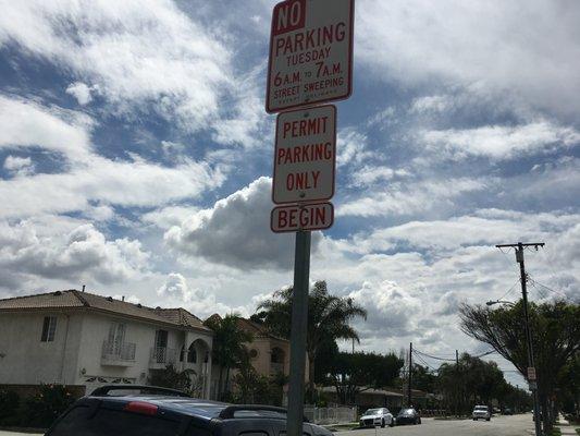 Neighborhood parking zone for residents only. Watch out for parking enforcement!