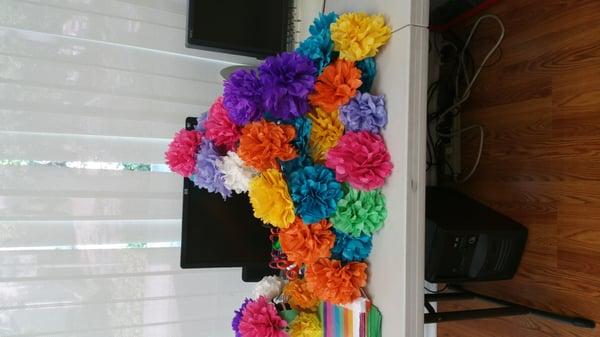 Flower making done by our kids!