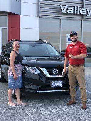 Sandra and her Certified Pre Owned 2020 Nissan Rogue