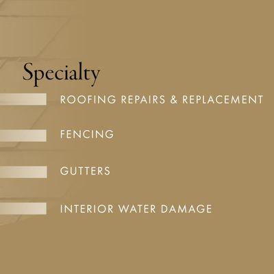 While we specialize in roofing, our team can repair any damages to your home caused by storms or severe weather.