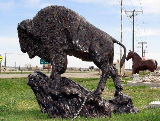 Buffalo on a Rock. $2000