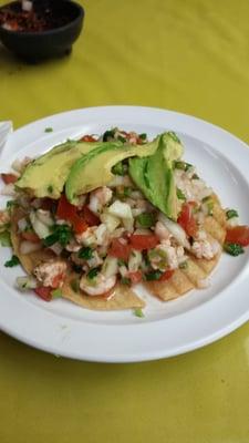 Shrimp ceviche with a bit of a kick.