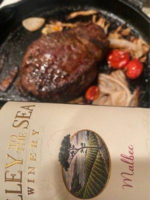 VttS wine malbec paired with steak.