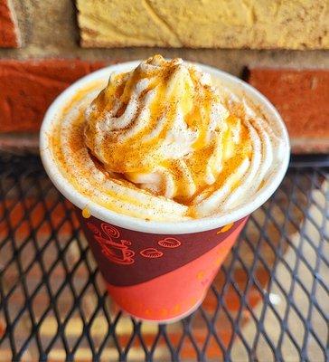 Our delicious Hot Caramel Apple Cider is perfect for cold winter days shopping downtown.