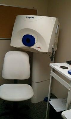 Optos - takes a 270 degree image of your retina which in many patients can replace the need for dilation!