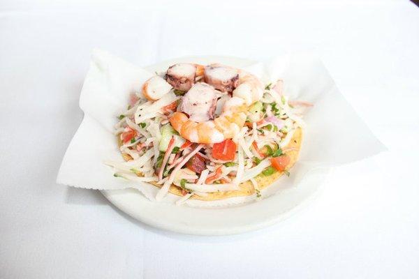 Tostada Mixta Like us on Facebook https://www.facebook.com/marytierrarestaurantbar/