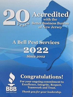 BBB Accredited 20 years