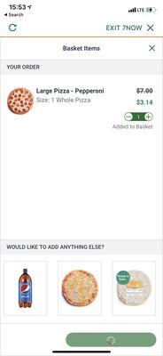 Pi? Oh me oh my! HAPPY Pi Day! I was able to get a nice large pizza pie on Pi day via the app.