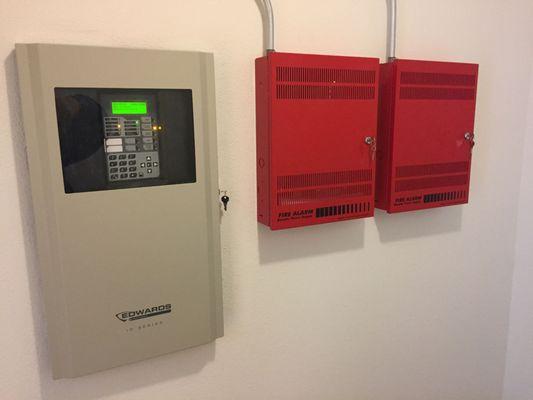 Main fire alarm panel and power supplys