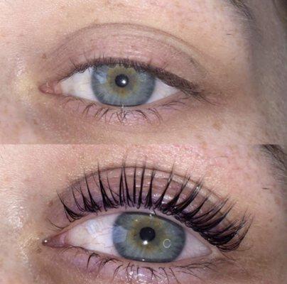 Lash lift and tint