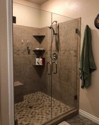 Double Door Custom Glass Shower Door