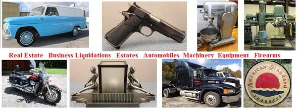 Auctioning a variety of items such as Estates, Automobiles / Cars, Business Liquidation, Firearms, Heavy Equipment.