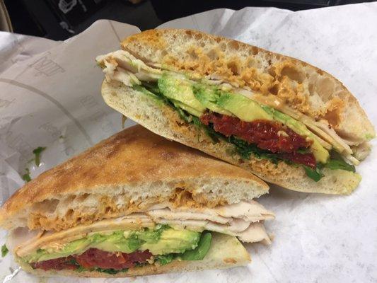 Chipotle turkey with avocado