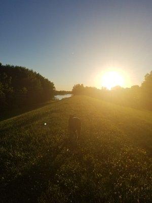 Trail along lake