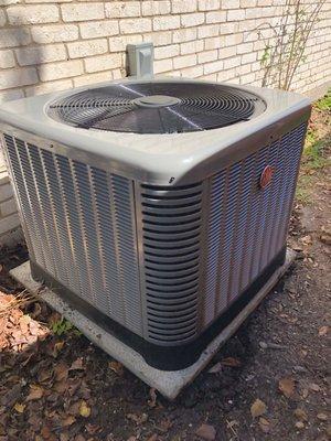 Garland Tx, Rheem 14 seer condenser install