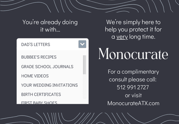 Monocurate offers archival preservation for everyday folks.