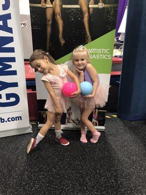 Tiny beginners Rhythmic gymnastics