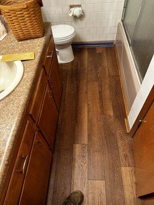 New Flooring in bathroom