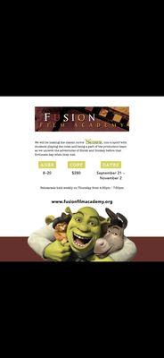 Come join us for our "Shrek" remake. It's going to be amazing and hilarious. Visit our website to register.