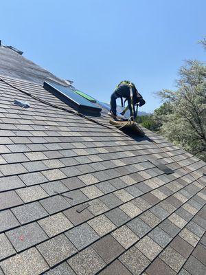 New F-Wave shingles being installed in Boulder