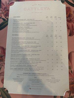 Wine Menu July 2023