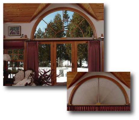 Custom Arch window treatments