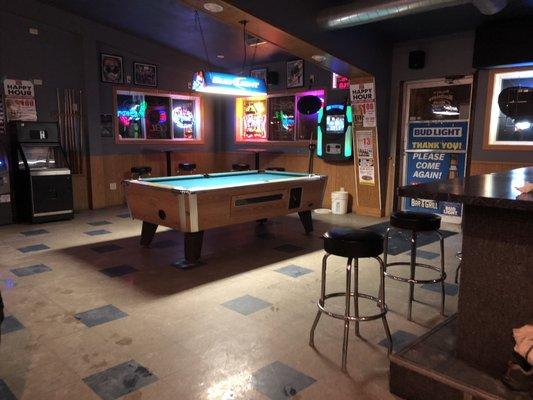 Main bar area and a second pool table