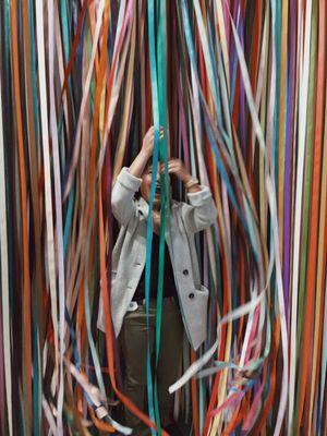 Being eaten by ribbons!