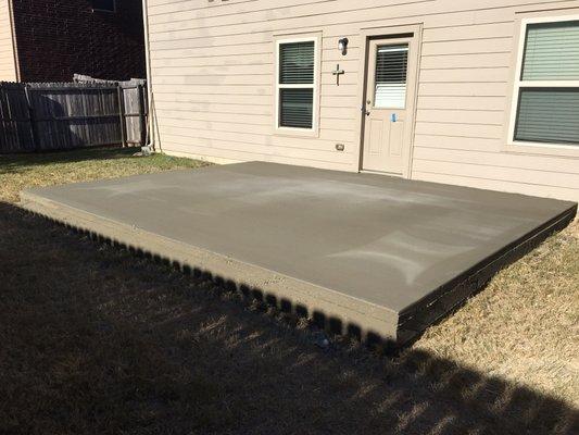 Concrete patio add on