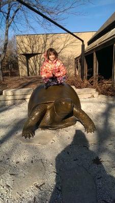 Giant brass turtle~