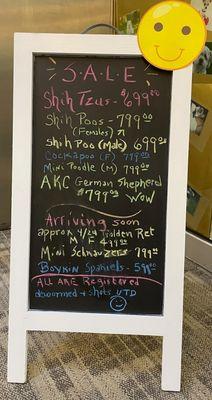 Current List of Puppies (04/18)
For More Information, Call The Store at 478-477-2795 or Stop By.